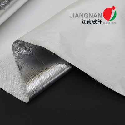 Aluminiowana tkanina z włókna szklanego 430-600G / Sq.Mtr do wysokich temperatur do 550 ° C